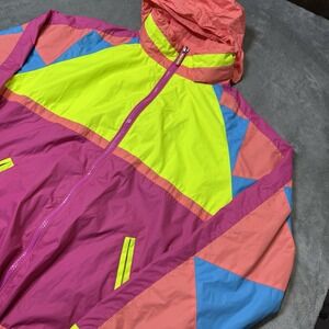 Tipsy Elves Sportswear UNISEX Retro Style Multicolor Windbreaker‎ Size L